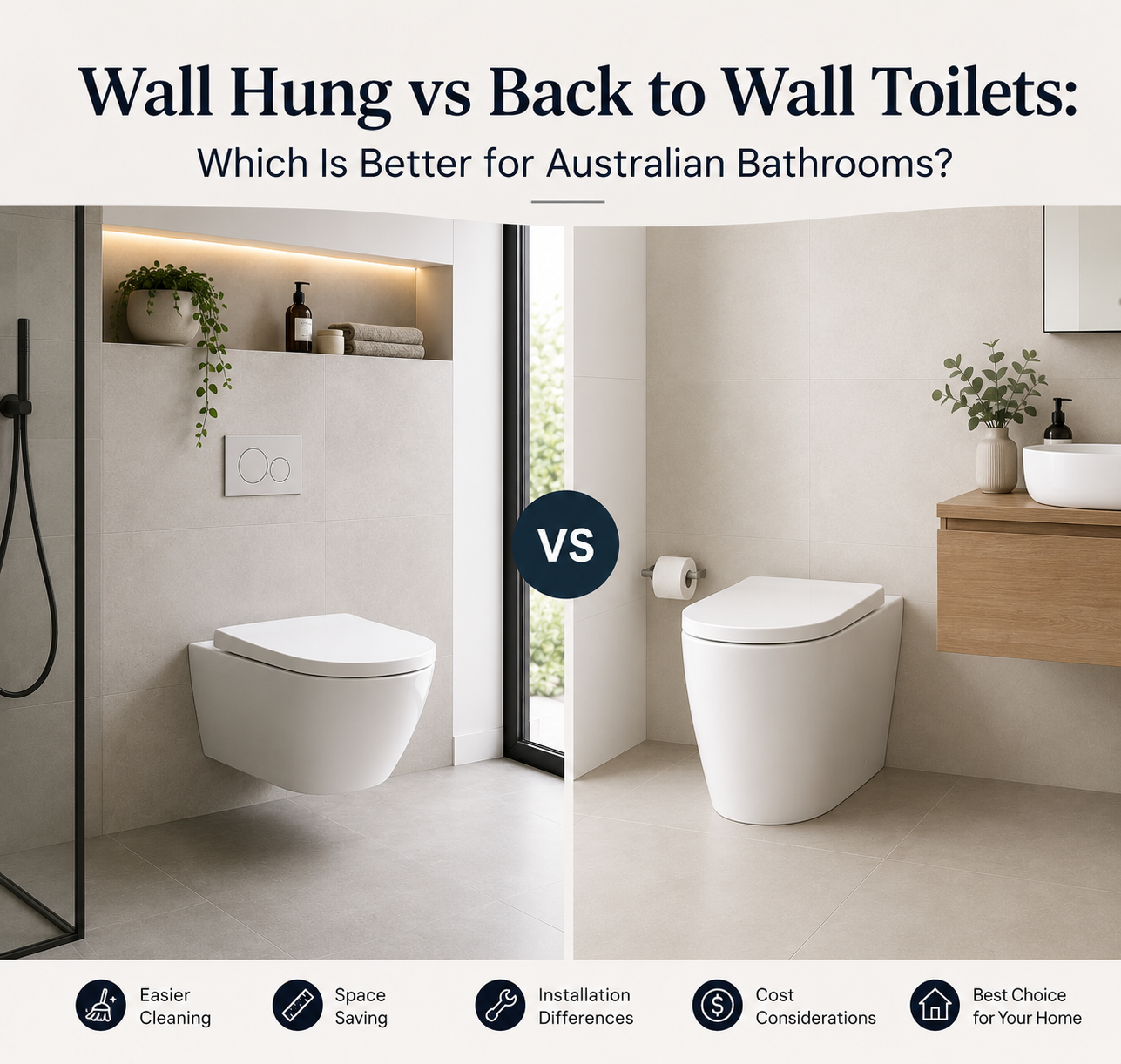 Wall Hung vs Back to Wall Toilets: Which Should You Choose?