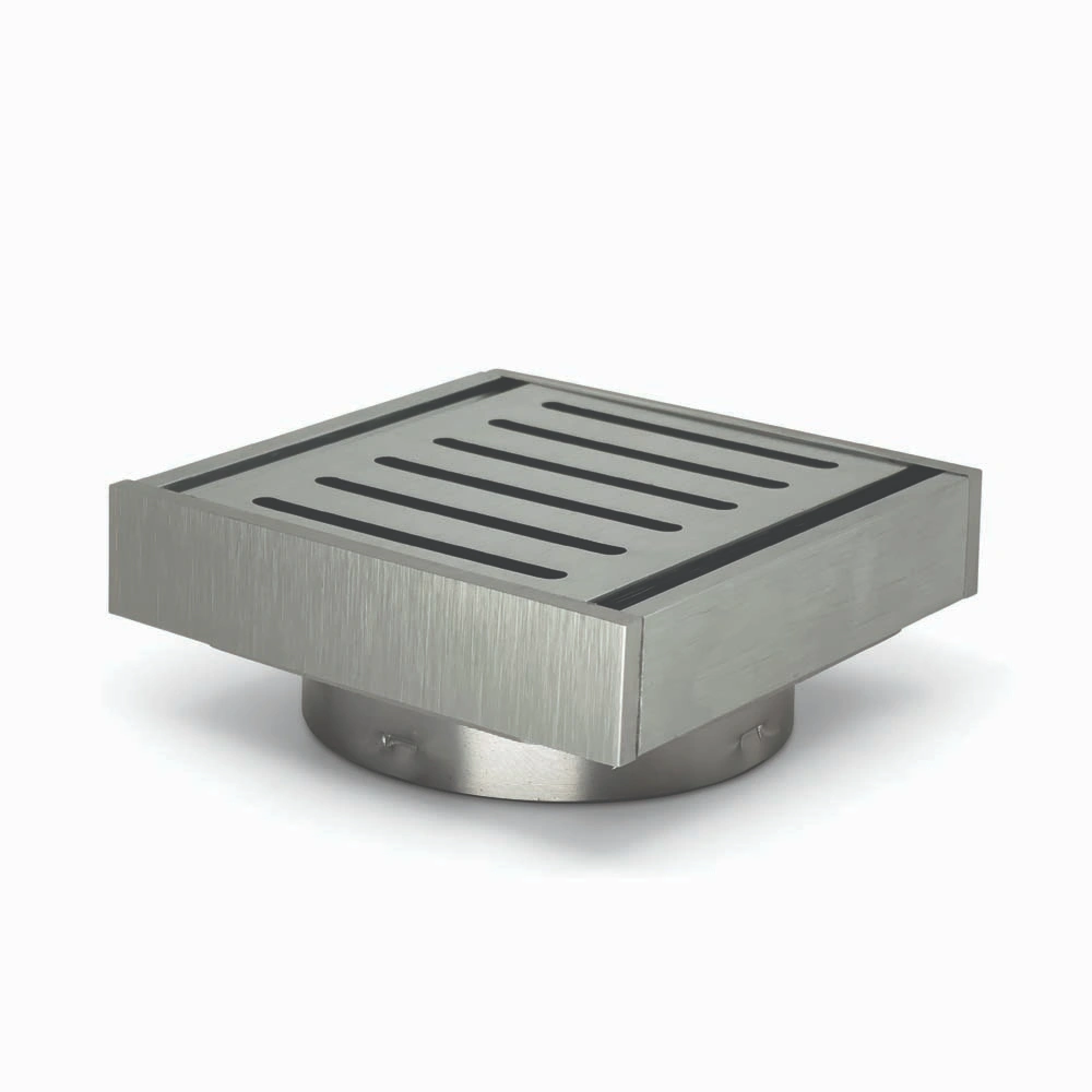 Brushed Silver Ezy Flow Guard Floor Waste 100*100*21mm