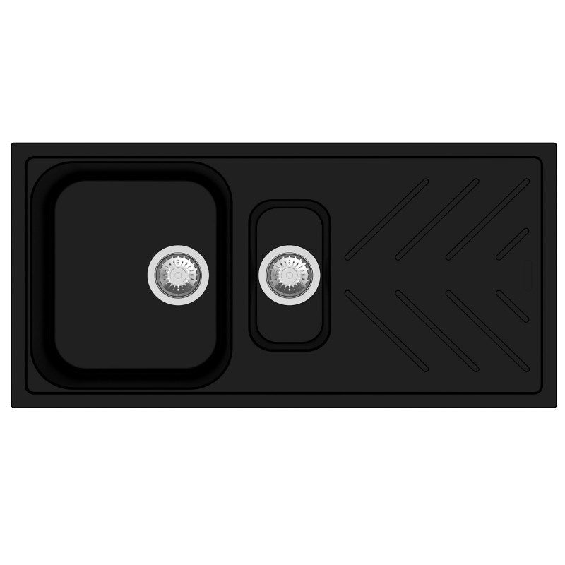 Carysil Granite 1 & 1/4 Bowl Kitchen Sink 1000X500mm