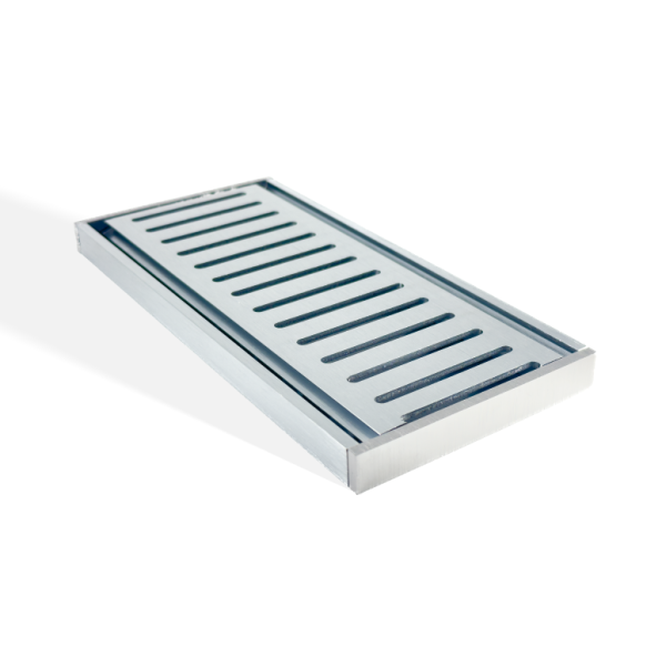 Brushed Silver Ezy Flow Floor Grate 100x100x14mm
