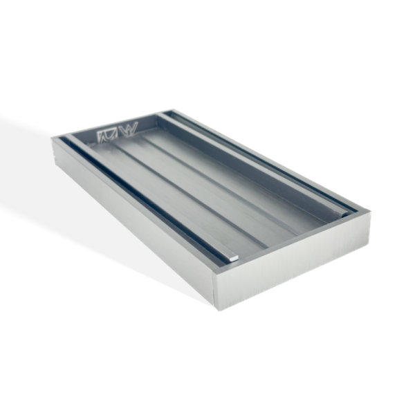 Brushed Silver Ezy Flow Tile Insert Grate 100x100x21mm