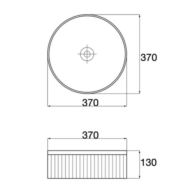 Matte Above Counter Basin 370x370x130mm