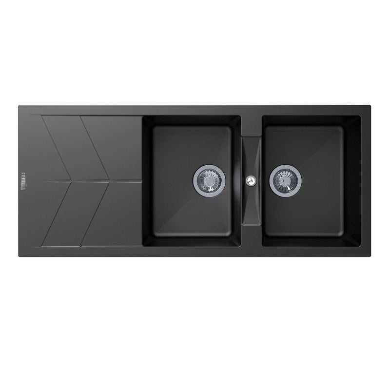 Carysil Granite Double Bowl Kitchen Sink 1150x500mm