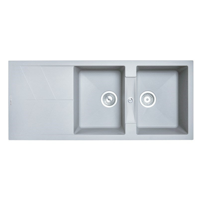 Concrete Carysil Granite Double Bowl Kitchen Sink 1150x500mm