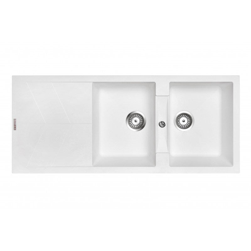 Carysil Granite Double Bowl Kitchen Sink 1150x500mm