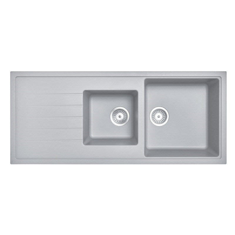 Concrete Carysil Granite 1 & 1/2 Bowl Kitchen Sink 1160x500mm