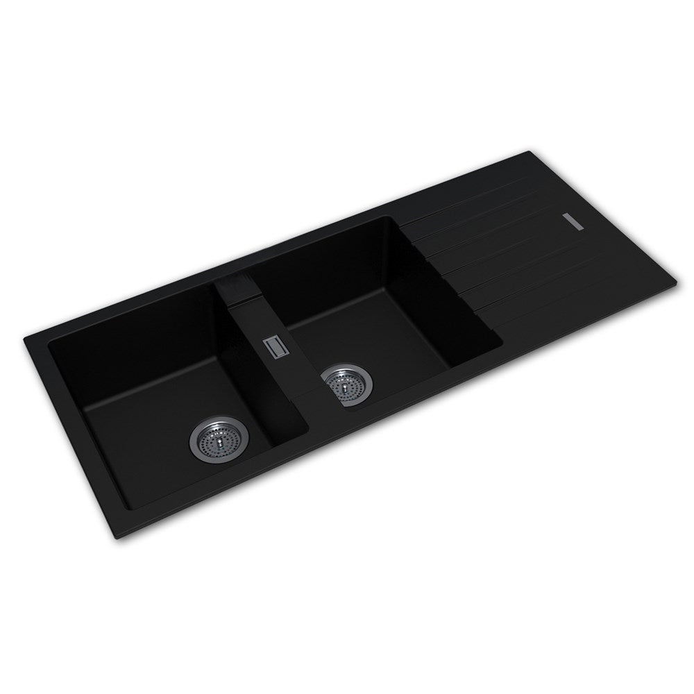 Granite Double Bowl Kitchen Sink 1160x500x200mm
