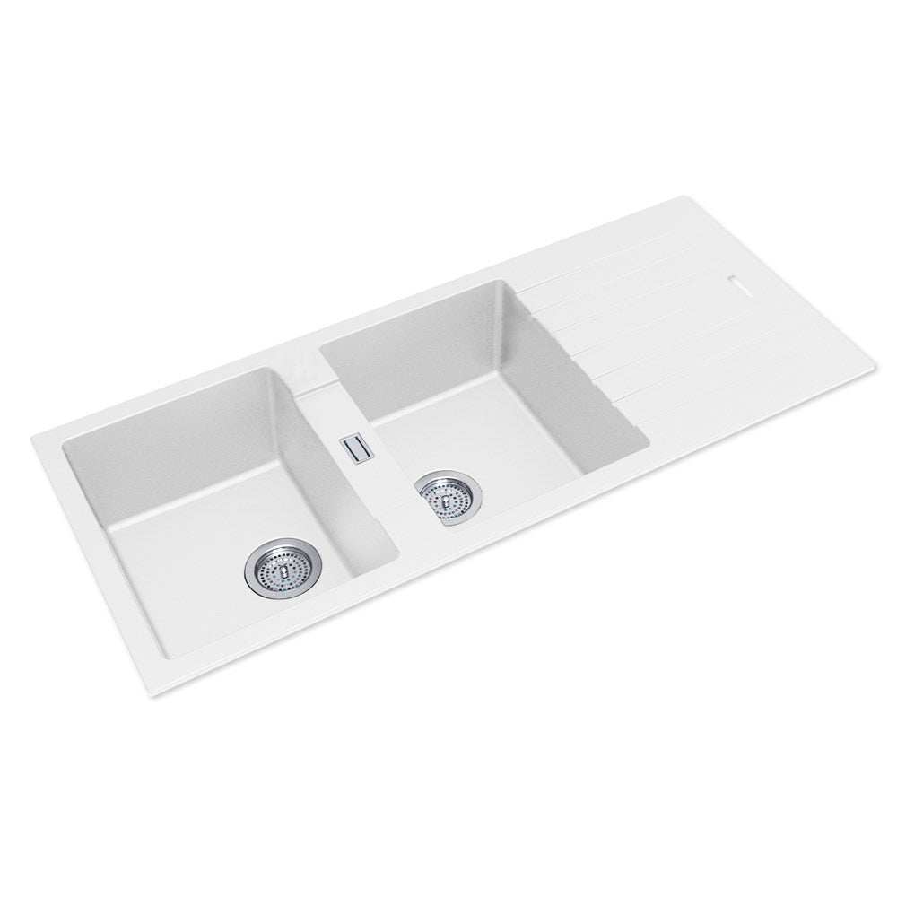 Granite Double Bowl Kitchen Sink 1160x500x200mm