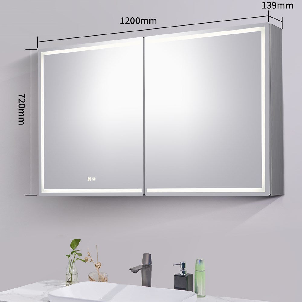 LED Shaving Cabinet 1200x720x139mm
