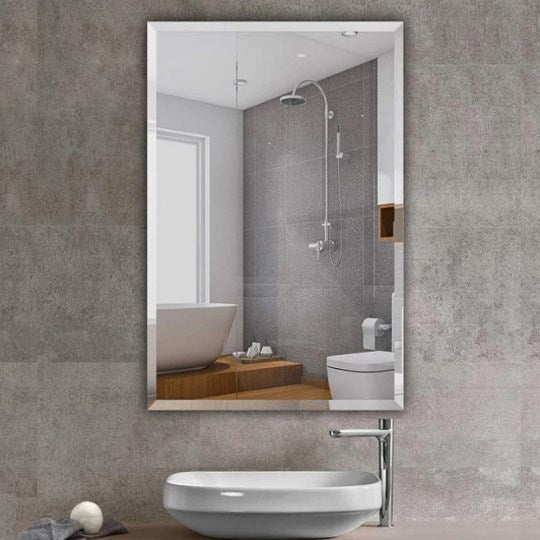 Bevel Edge Rectangle Plain Mirror 1290x900mm