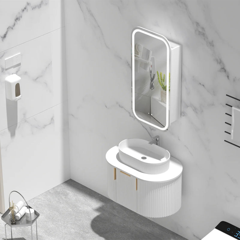 Carysil Earls 450x900mm Matte Squircle LED Shaving Cabinet