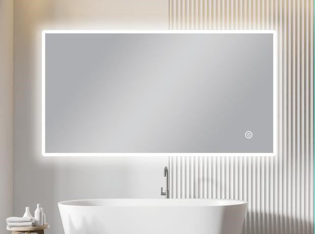 Carysil Sharpe Edged 3 Color Lighting Backlit LED Mirror Touch Sensor Switch Defogger Pad 1500*800mm
