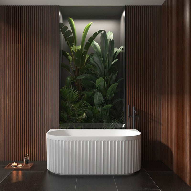 Matte Back to Wall Bathtub 1500x750x580mm