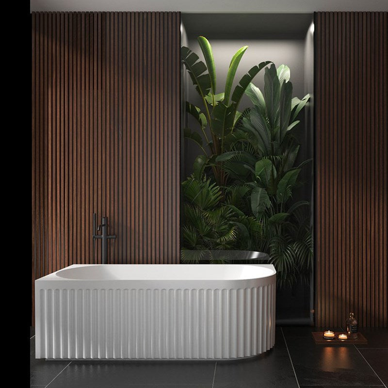 Matte Left Corner Bathtub 1500x750x580mm