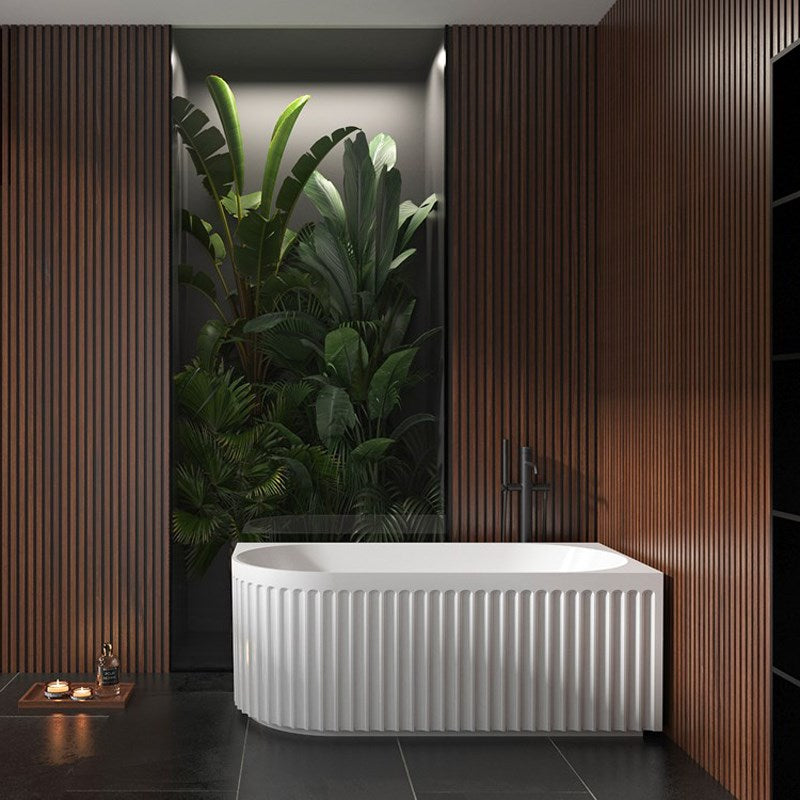Matte Right Corner Bathtub 1500x750x580mm