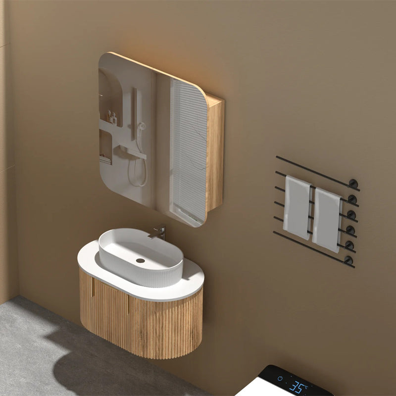 Carysil 750x800mm Grand Walnut Shaving Cabinet