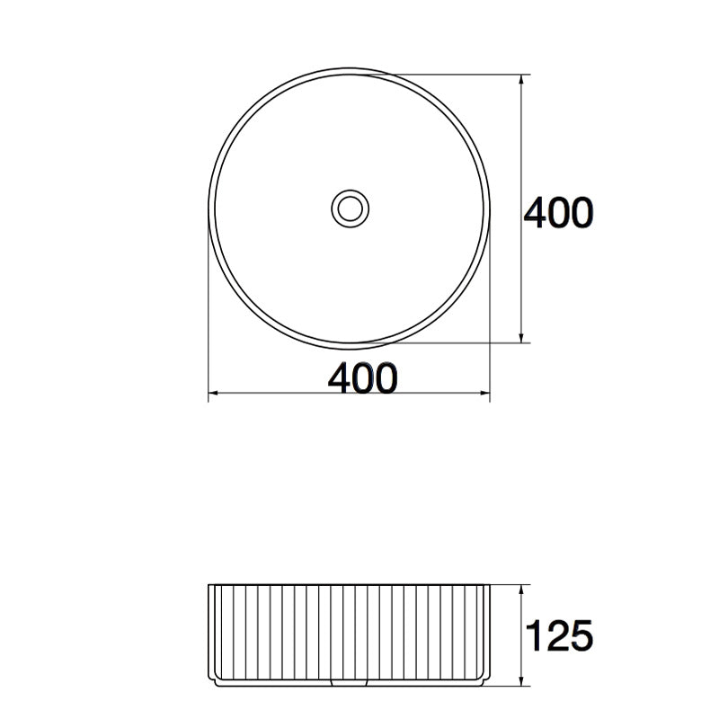 Gloss Above Counter Basin 400x400x125mm