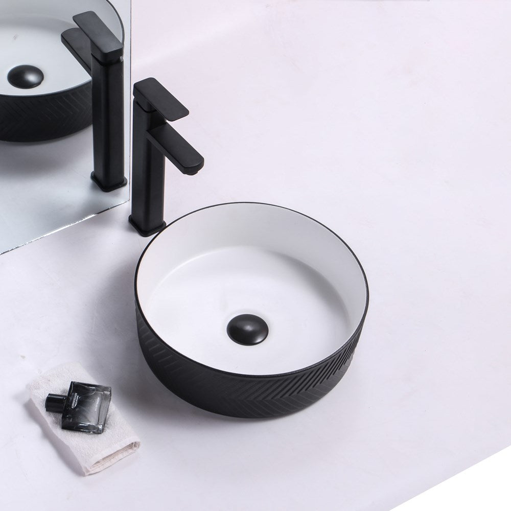 Textured Exterior& Matte Interior Above Counter Basin 365x365x120mm