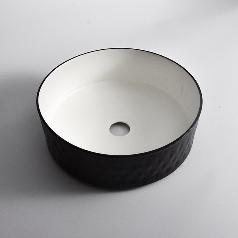 Textured Exterior& Matte Interior Above Counter Basin 365x365x120mm