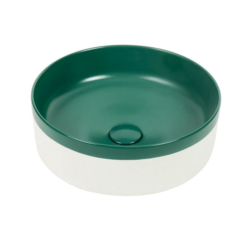 Color Plus Matte Green Basin Above Counter Basin(32mm Nonoverflow) 375*375*135mm