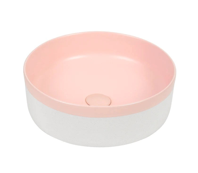 Color Plus Matte Pink Basin Above Counter Basin(32mm Nonoverflow) 375*375*135mm