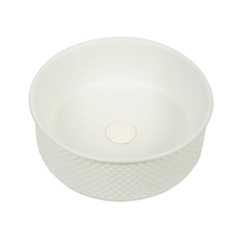 Polar Subtly Textured Exterior with Matte Interior Finish Above Counter Basin(32mm Nonverflow) 385*385*140mm