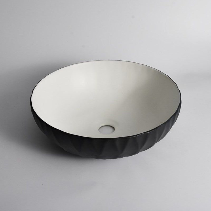 Textured Exterior & Matte Interior Above Counter Basin 395x395x120mm