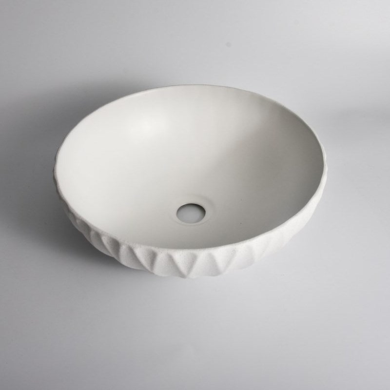Textured Exterior & Matte Interior Above Counter Basin 395x395x120mm