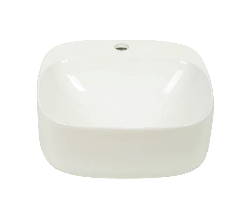 Gloss Wall Hung Basin(32mm Nonverflow+1 Tap Hole) 420*420*155mm