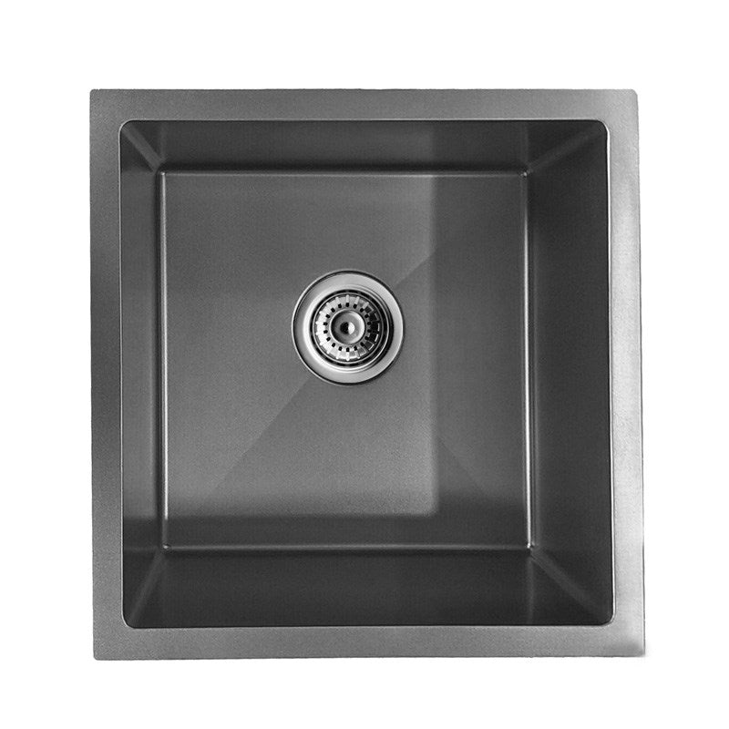 Dark Stainless Steel Single Bowl Kitchen Sink 440x440x205mm