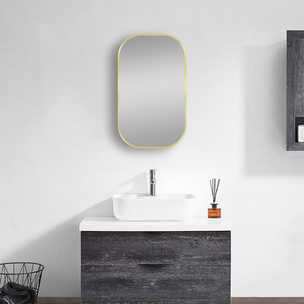 Matte Framed Mirror 450x750mm