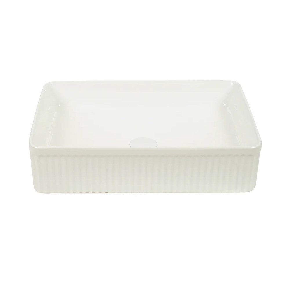 Gloss with Fluted Design Above Counter Basin(32mm Nonoverflow) 500*340*130mm