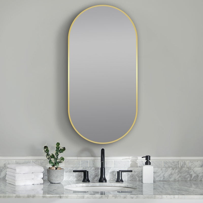 Matte Framed Mirror 500x1000mm