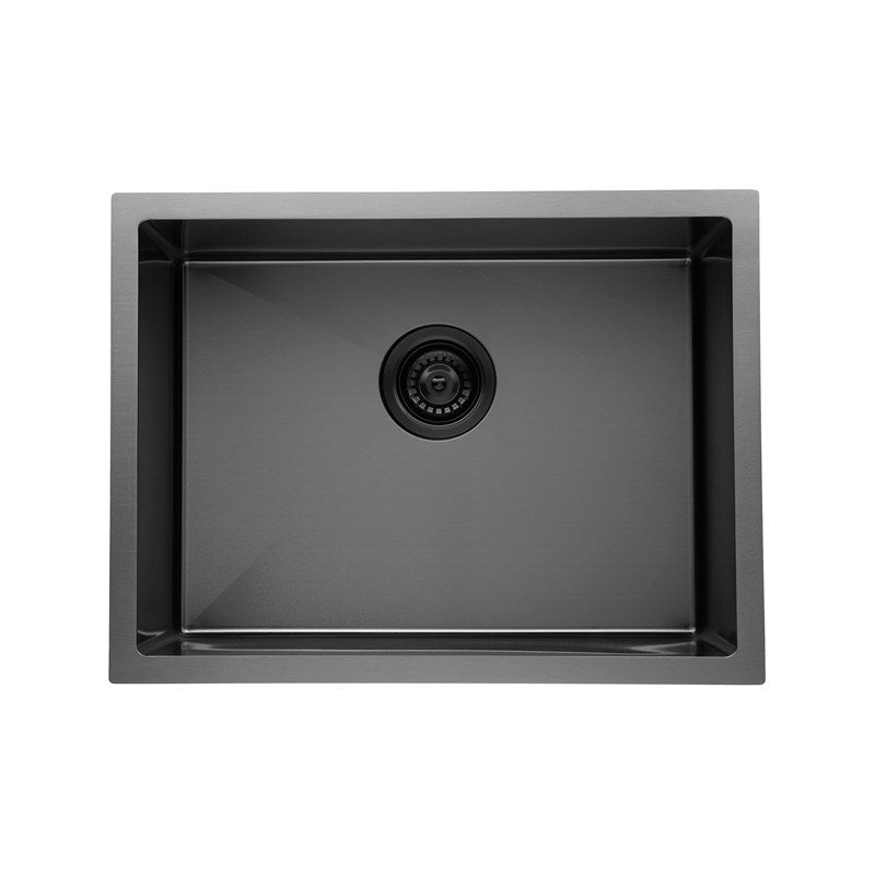 Gun Metal Stainless Steel Single Bowl Kitchen Sink 580x440x230mm