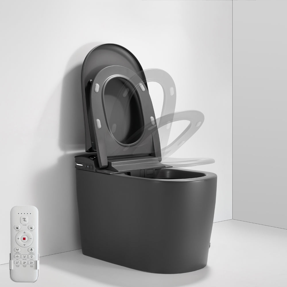 Matte Instant Heating Jet Siphon Type Flushing Smart Toilet 684*390*473mm