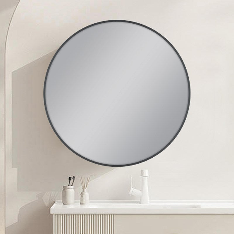 Carysil Round Gun Metal Framed Mirror 600mm