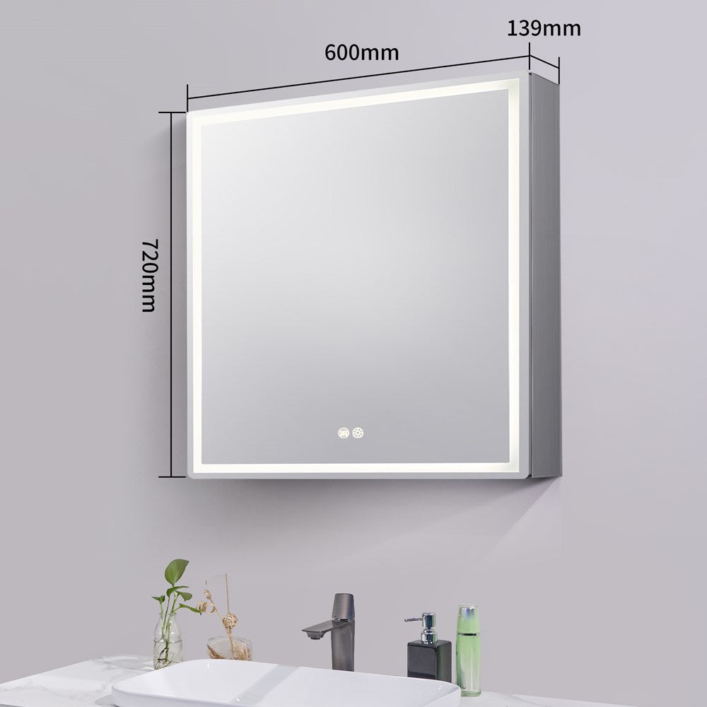 LED Shaving Cabinet 600x720x139mm