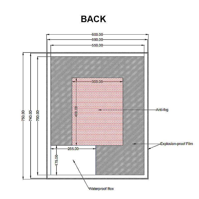 Carysil Sharpe Edged 3 Color Lighting Backlit LED Mirror Touch Sensor Switch Defogger Pad 600*750mm
