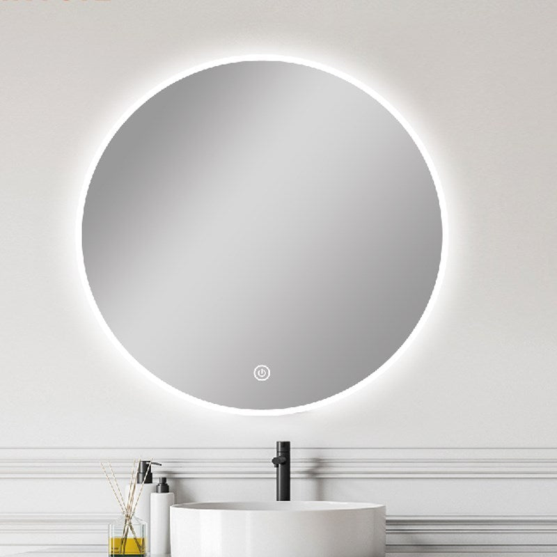 Carysil Round 3 Color Lighting Frontlit LED Mirror Touch Sensor Switch Defogger Pad 750mm