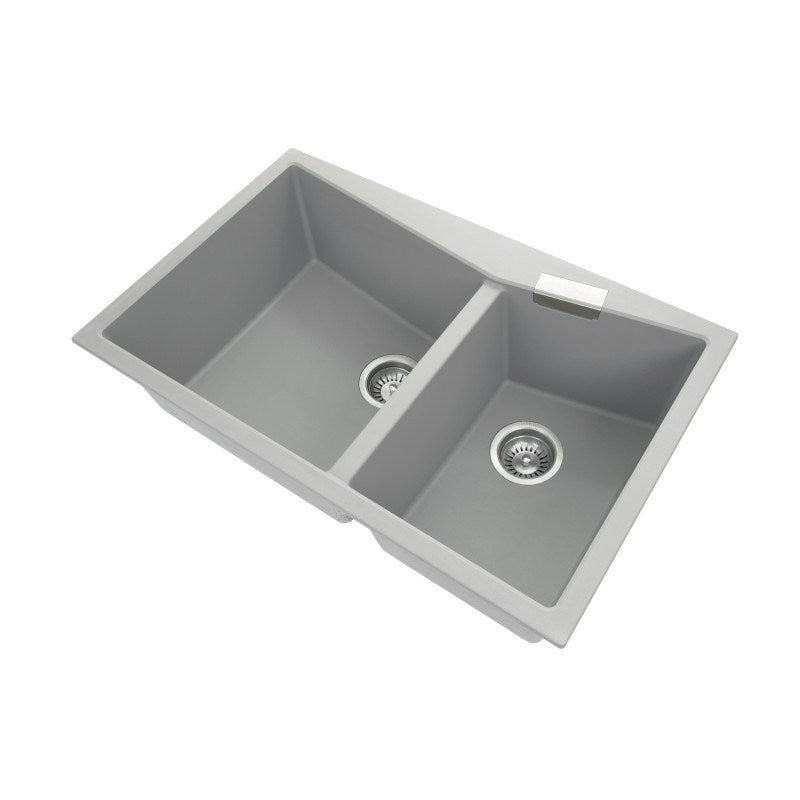 Concrete Carysil Granite Double Bowl Kitchen Sink 800x500mm