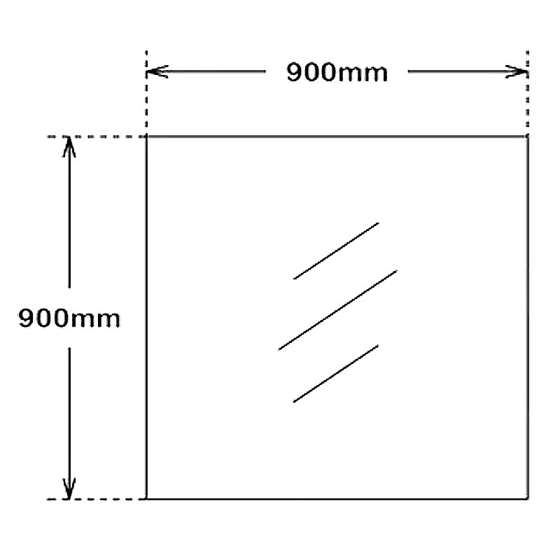Bevel Edge Rectangle Plain Mirror 900x900mm