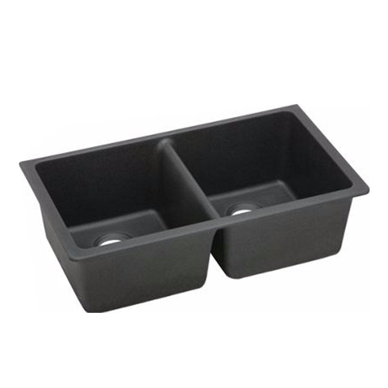 Granite Double Bowl Undermount Kitchen Sink 838x476x241mm