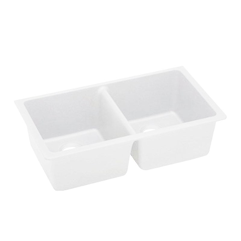 Granite Double Bowl Undermount Kitchen Sink 838x476x241mm