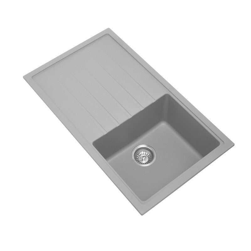Concrete Carysil Granite Single Bowl Kitchen Sink 860x500mm