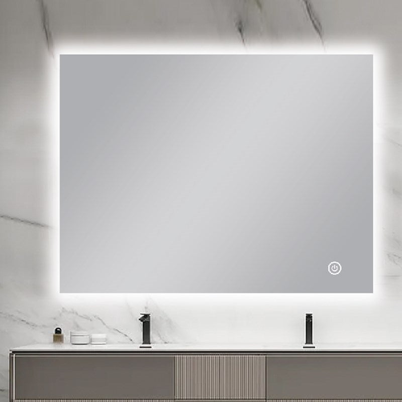 Carysil Sharpe Edged 3 Color Lighting Backlit LED Mirror Touch Sensor Switch Defogger Pad 900*750mm