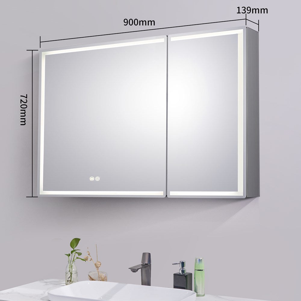 LED Shaving Cabinet 900x720x139mm