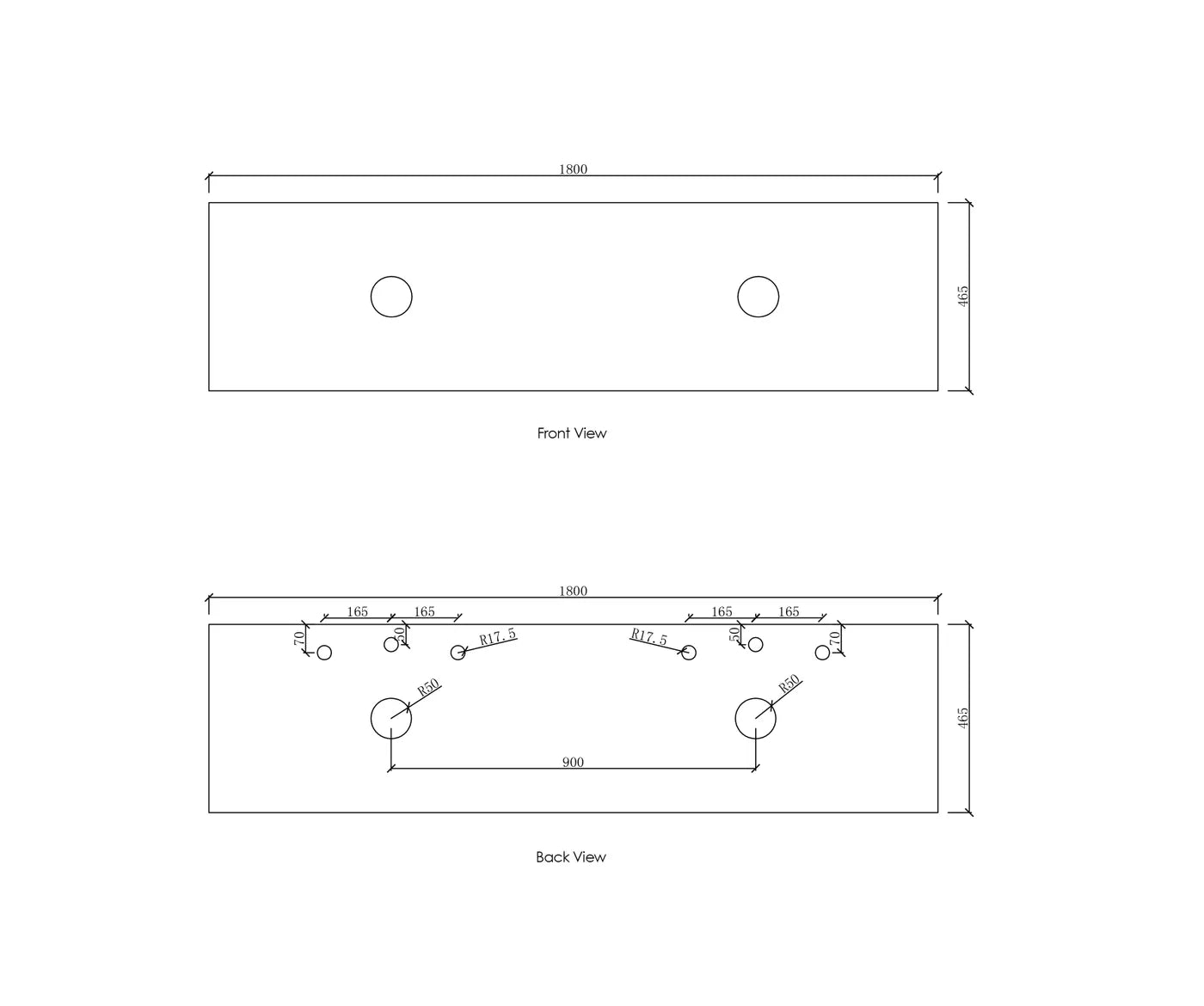 Byron Fluted 1800mm Woodland Oak Wall Hung Vanity  with Cloudy Carrara Stone Top