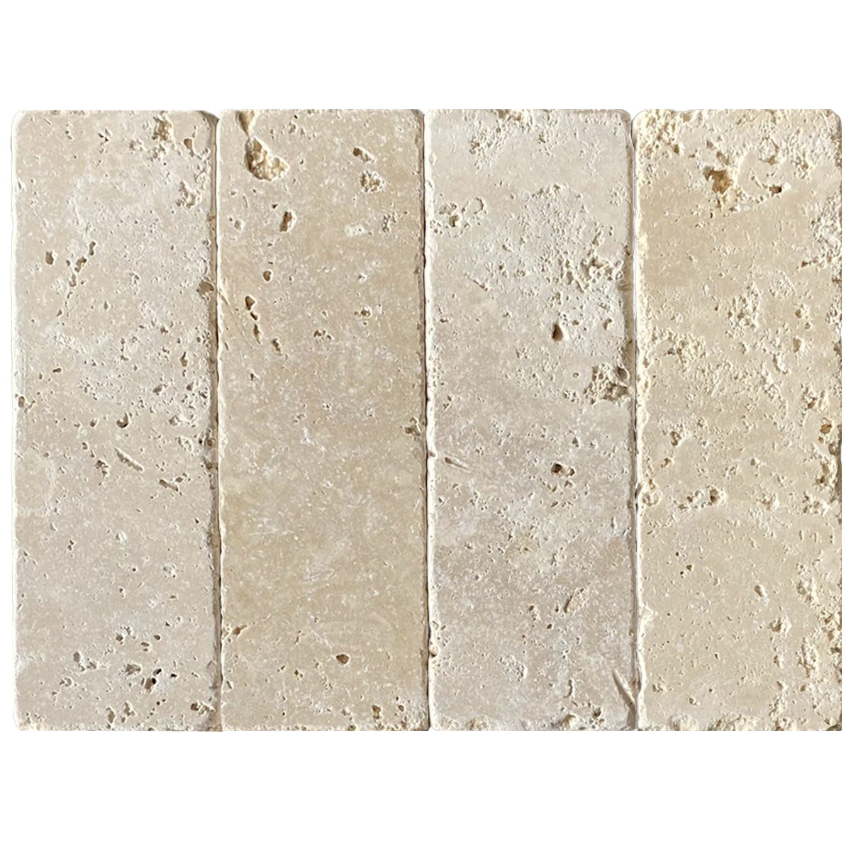 | Crema Travertine | Subway Tile Subway Tumbled 50x150x10