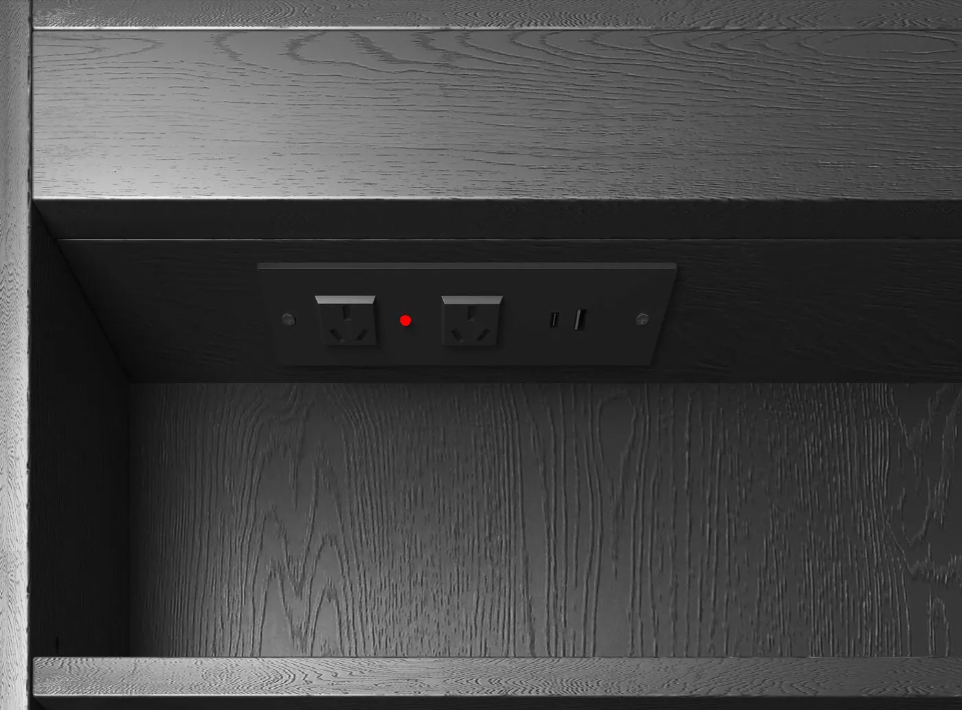 LED Newport 900(W)x750(H) Black Oak Shaving Cabinet - Premium Edition