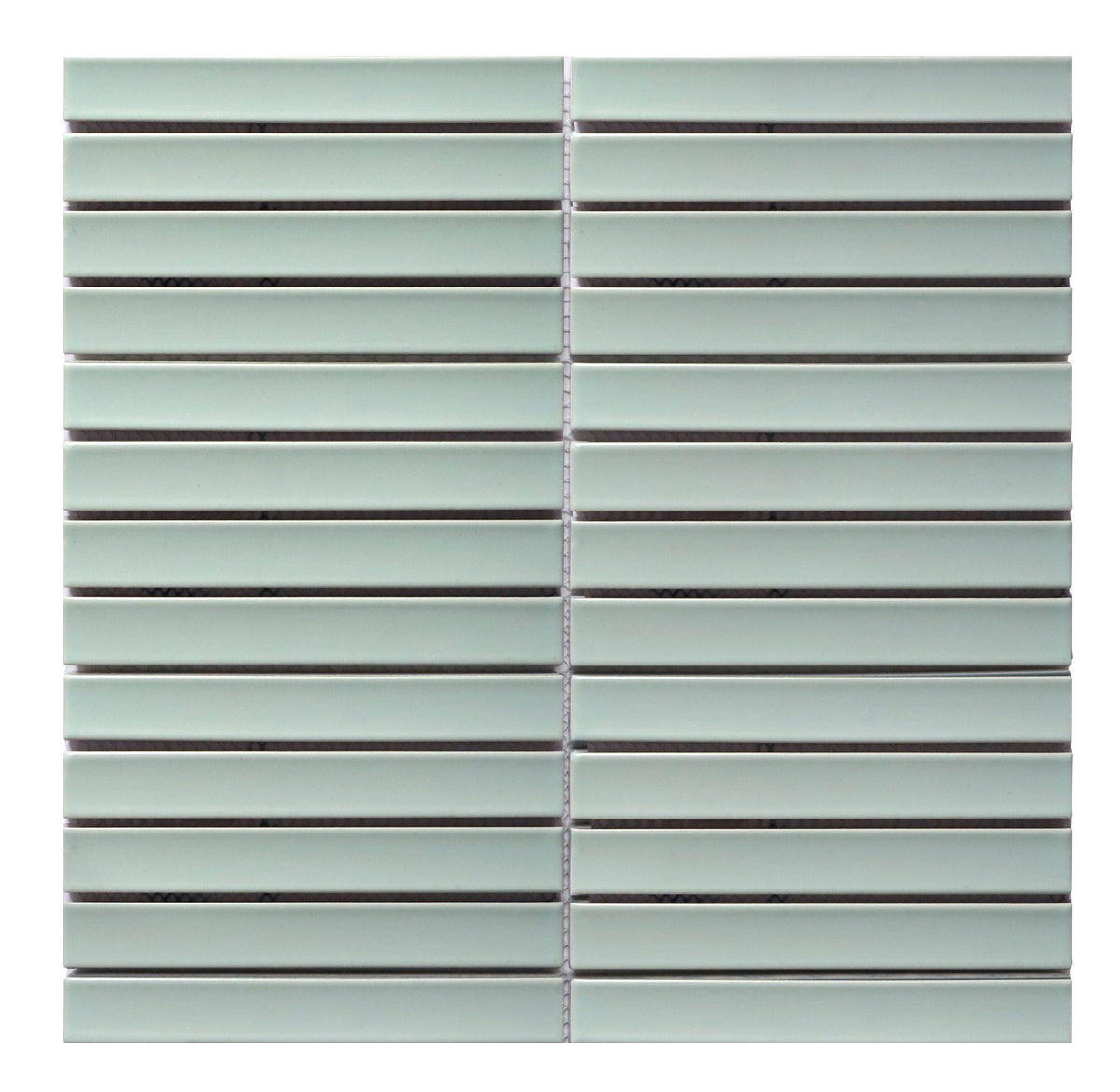| Rakeen Concave Mosaic | Plain Mint Matt Sheet Size - 299x296mm Chip Size - 20x145mm